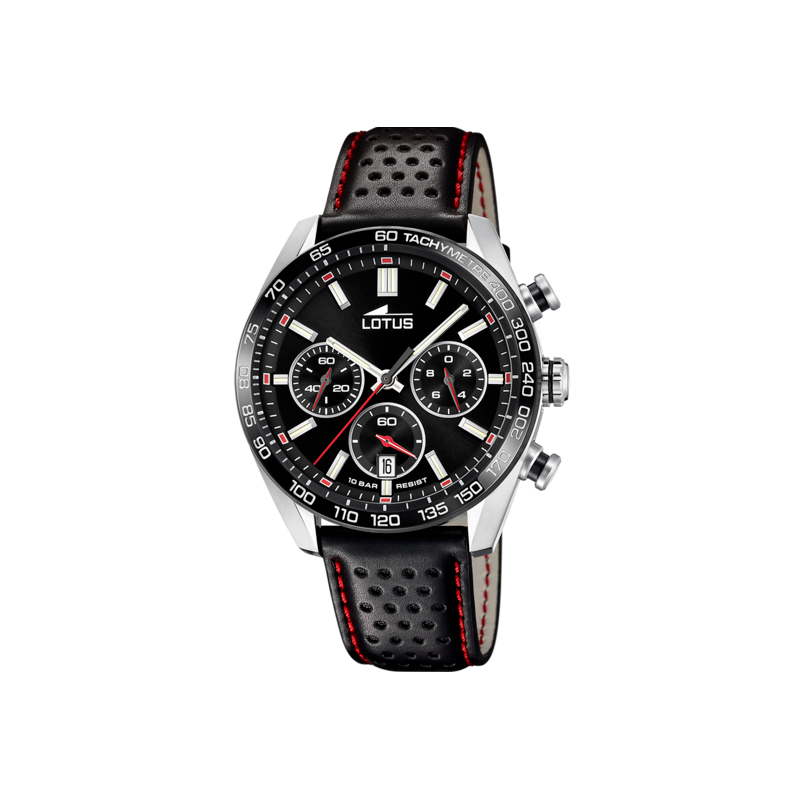 Reloj Lotus negro correa cuero hombre 18915/4