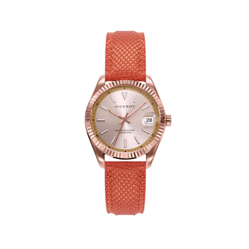 Reloj Viceroy mujer Chic acero Ip rosa correa naranja 42436-77