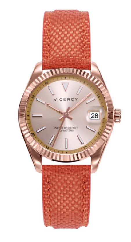 Reloj Viceroy mujer Chic acero Ip rosa correa naranja 42436-77