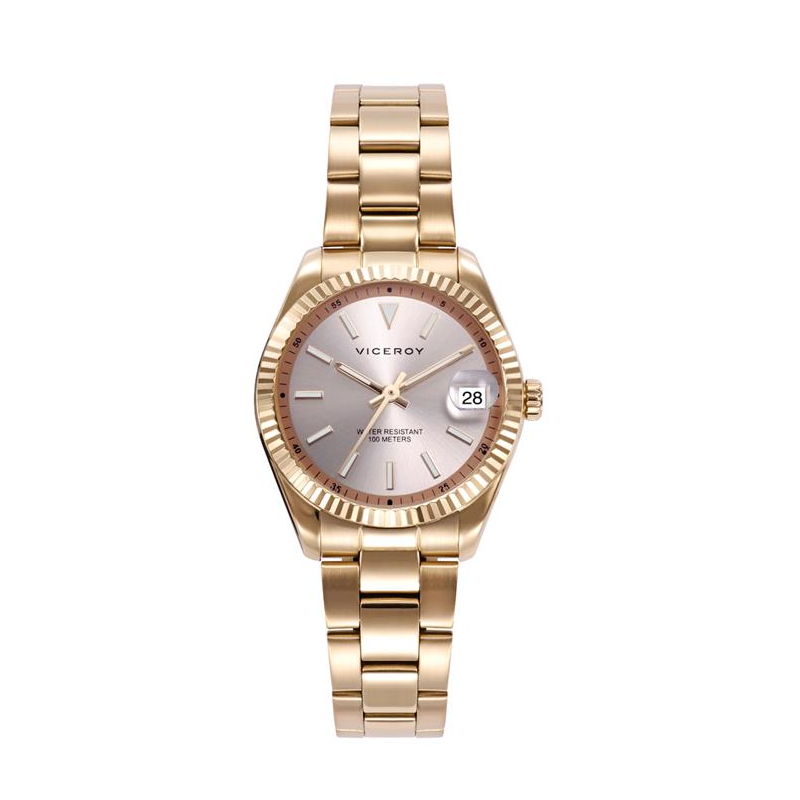 Reloj Viceroy  mujer Chic  brazalete de acero Ip dorada 42438-97