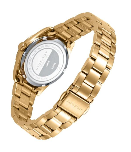 Reloj Viceroy  mujer Chic  brazalete de acero Ip dorada 42438-97