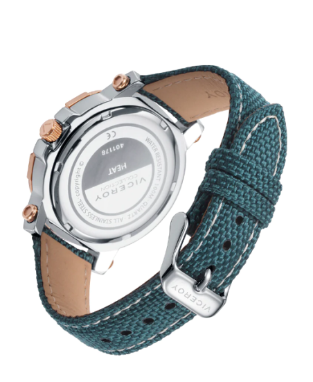 Reloj Viceroy mujer caja acero bicolor correa Nylon azul 401178-37