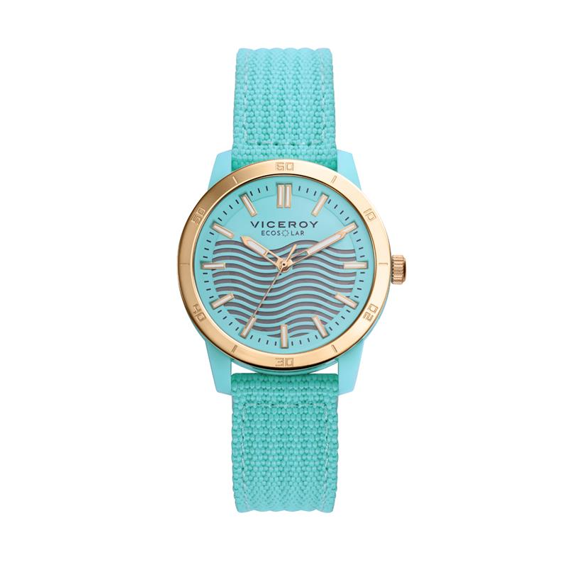 Reloj Viceroy Ecosolar Mujer Dorado y Verde Analógico 41114-67