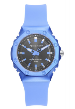 Reloj Viceroy mujer caja aluminio correa silicona azul 41112-37