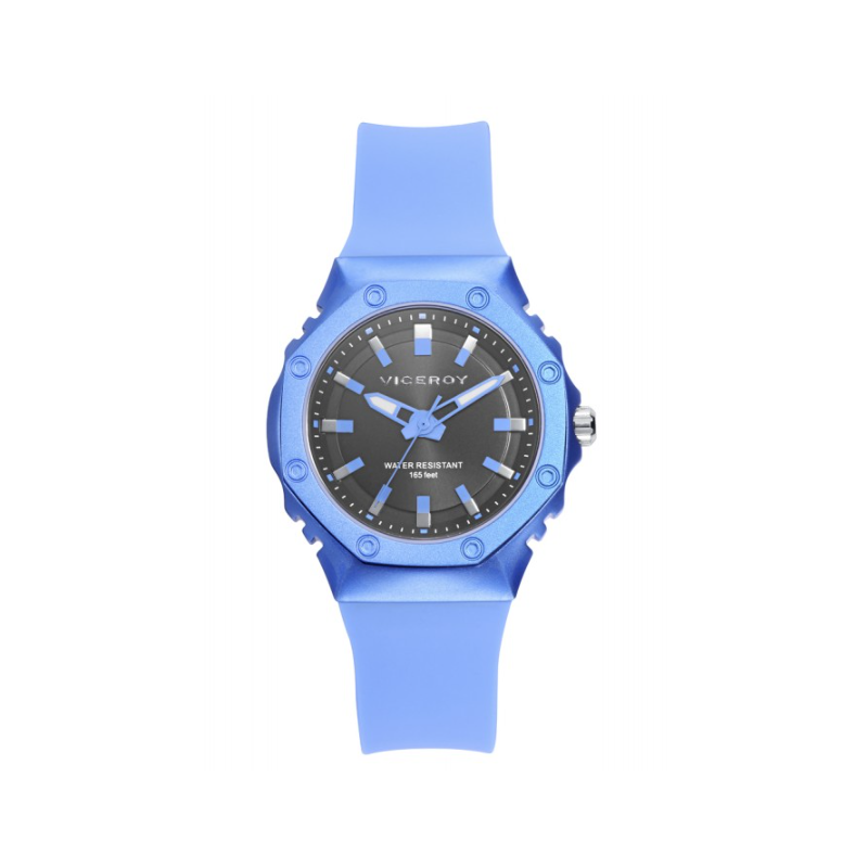 Reloj Viceroy mujer caja aluminio correa silicona azul 41112-37