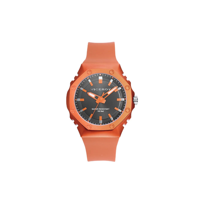 Reloj Viceroy hombre caja de aluminio y correa silicona naranja 41131-97