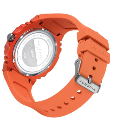 Reloj Viceroy hombre caja de aluminio y correa silicona naranja 41131-97