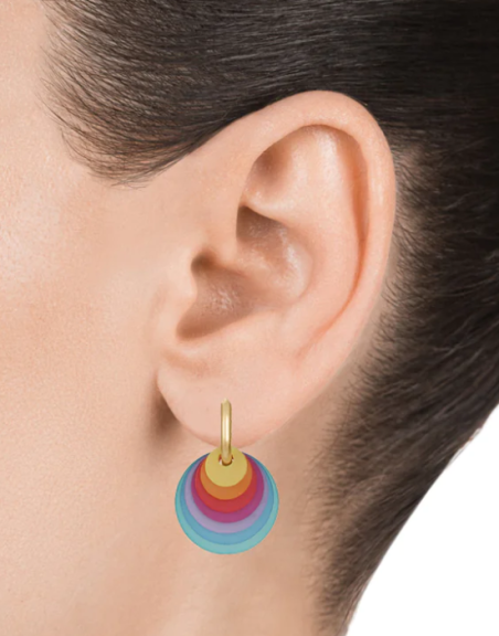 Pendientes Viceroy Colors acero dorado resina multicolor 14030E01019