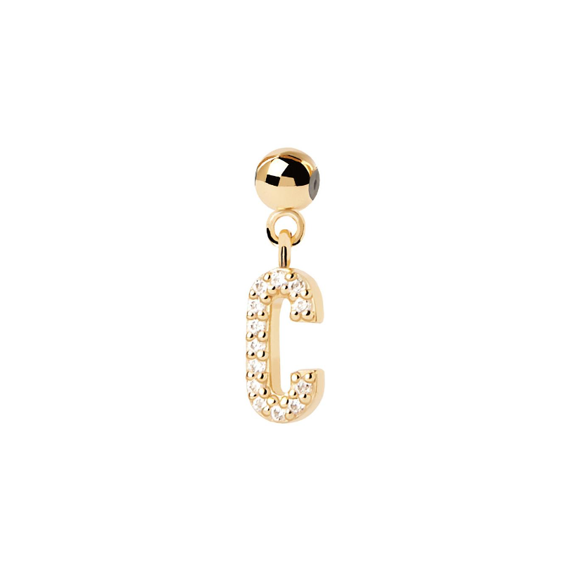 Charm Pdpaola inicial C con circonitas blancas CH01-052-U Charm Pdpaola inicial C con circonitas blancas CH01-052-U