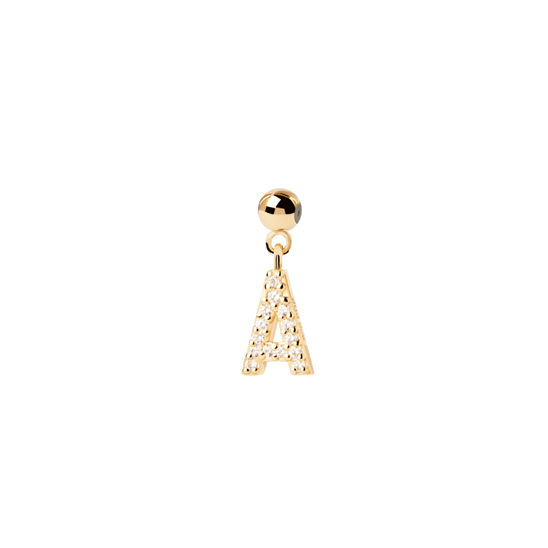 Charm Pdpaola inicial A con circonitas blancas CH01-052-U Charm Pdpaola inicial A con circonitas blancas CH01-052-U