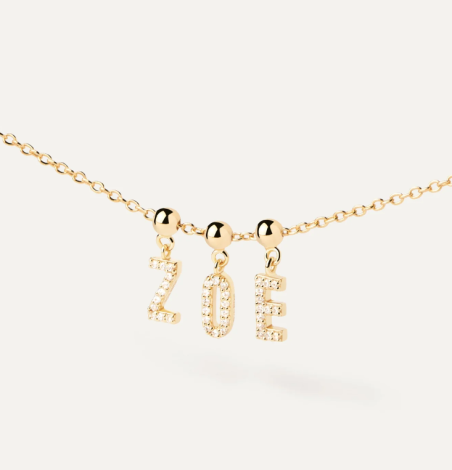 Charm Pdpaola inicial E con circonitas blancas CH01-054-U