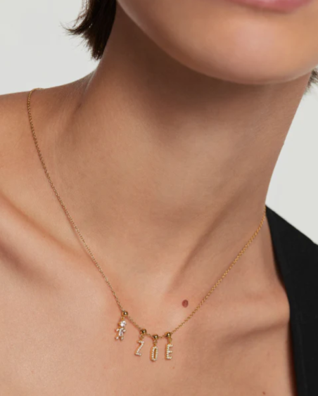 Charm Pdpaola inicial E con circonitas blancas CH01-054-U
