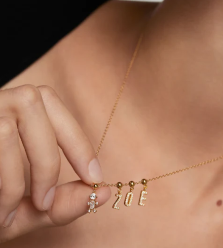 Charm Pdpaola inicial E con circonitas blancas CH01-054-U