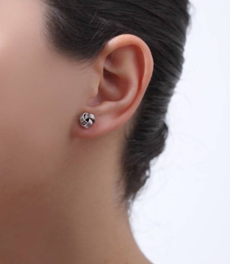 Pendientes Oro 18k nudo "Hobart"