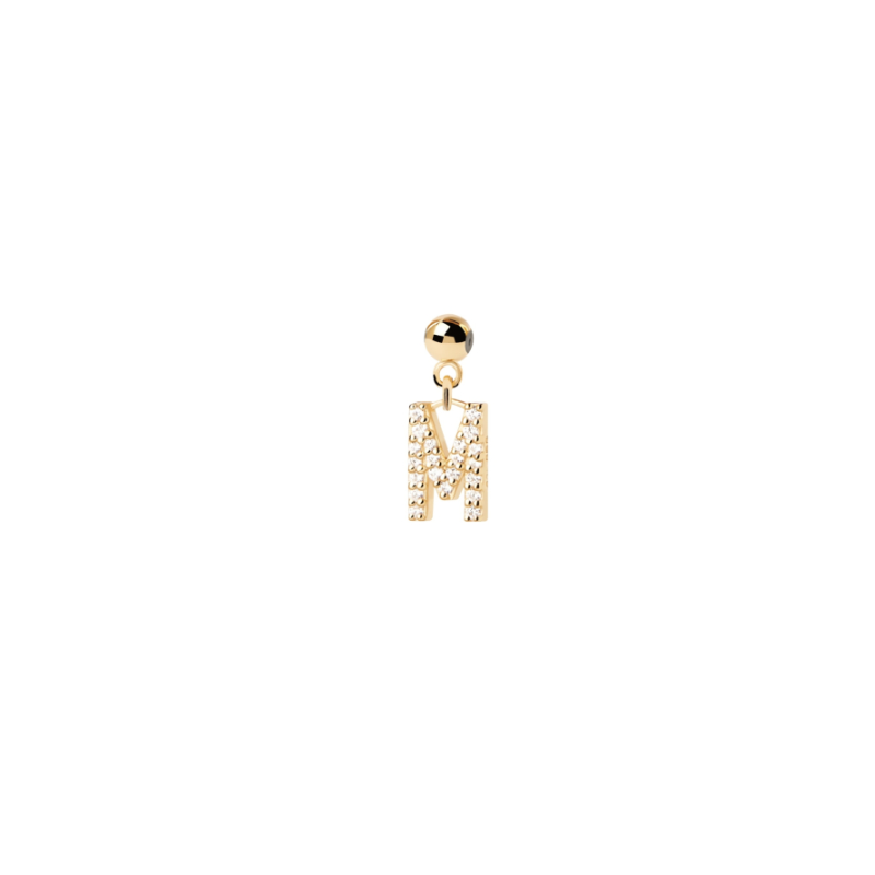 Charm Pdpaola inicial M con circonitas blancas CH01-062-U