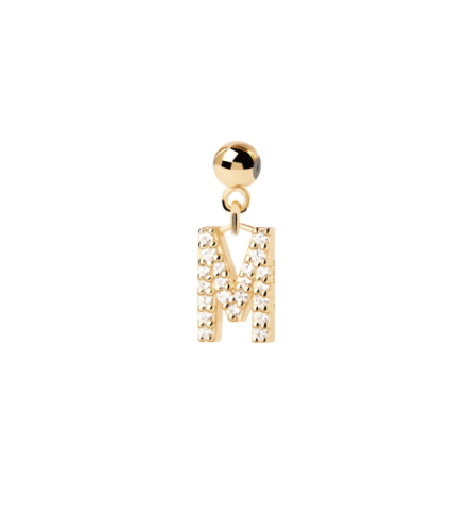 Charm Pdpaola inicial M con circonitas blancas CH01-062-U