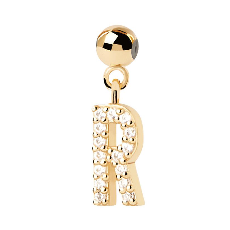 Charm Pdpaola inicial R con circonitas blancas CH01-067-U Charm Pdpaola inicial R con circonitas blancas CH01-067-U