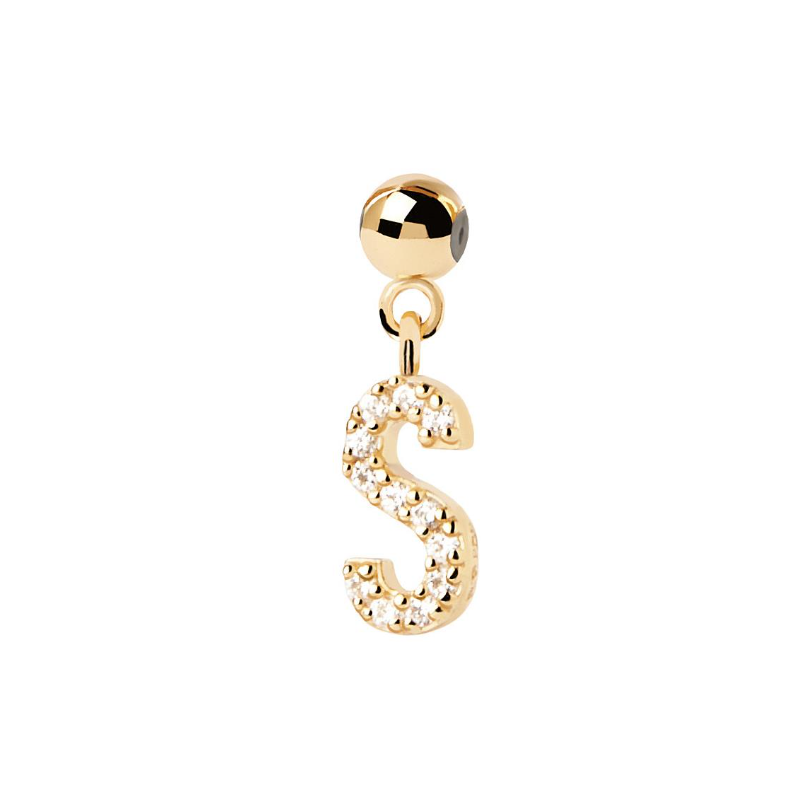 Charm Pdpaola inicial S con circonitas blancas CH01-068-U Charm Pdpaola inicial S con circonitas blancas CH01-068-U