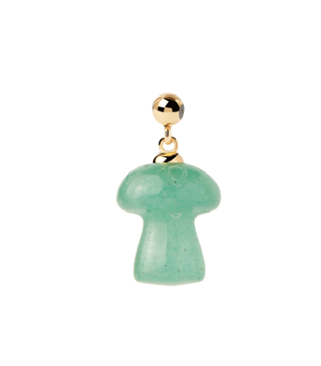 Charm Pdpaola seta piedra verde baño oro 18k CH01-113-U