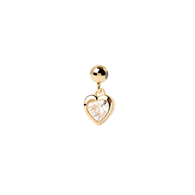 Charm Pdpaola Corazón mini circonita baño oro 18k CH01-116-U Charm Pdpaola Corazón mini circonita baño oro 18k CH01-116-U