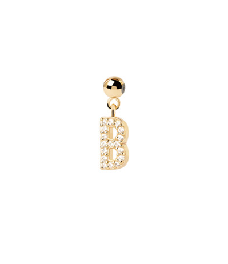Charm Pdpaola inicial B con circonitas blancas CH01-051-U