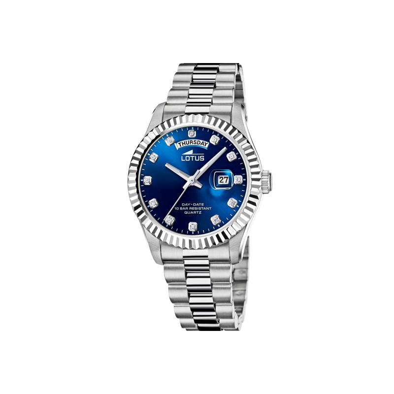 Reloj Lotus hombre esfera azul 45 mm brazalete acero inoxidable 10125/3