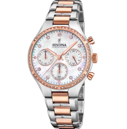 Reloj Festina acero esfera beige mujer F20403/1