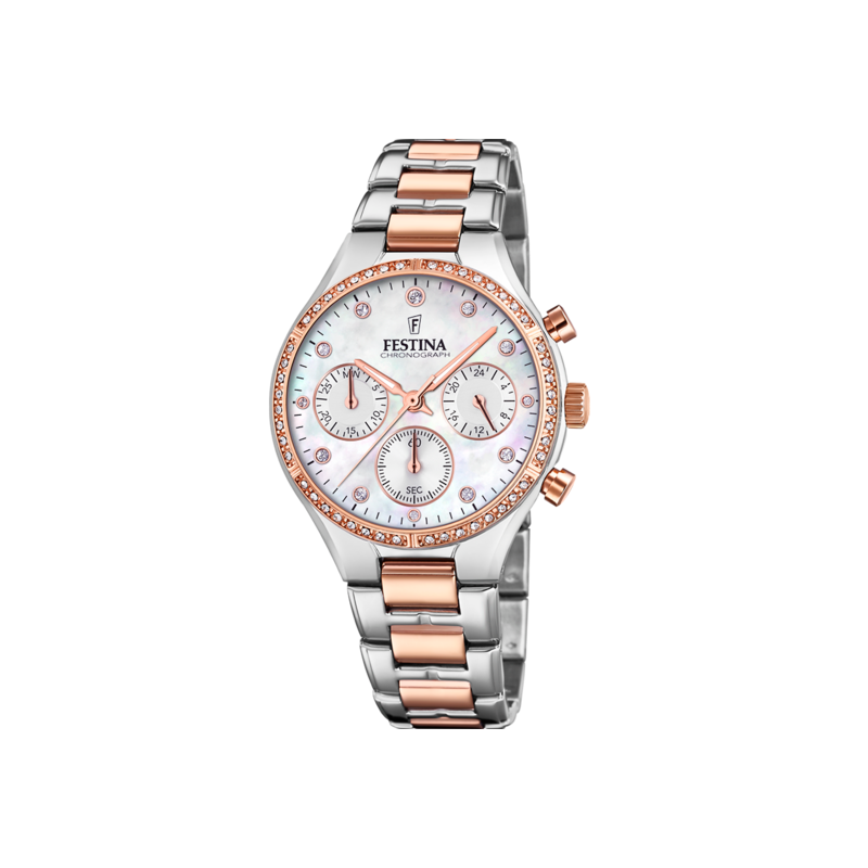 Reloj Festina acero esfera beige mujer F20403/1
