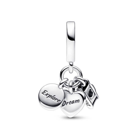 Charm Colgante Pandora Cámara, Corazón y Brújula 792703C01