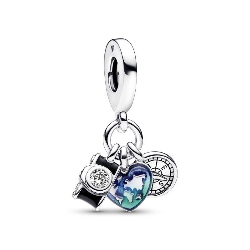 Charm Colgante Pandora Cámara, Corazón y Brújula 792703C01