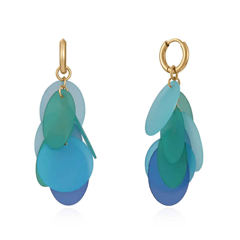 Pendientes Viceroy Kiss de acero Ip dorado y resina 14031E01016