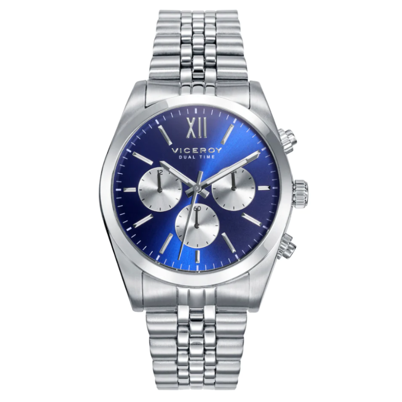 Reloj Viceroy hombre acero multifunción con esfera azul 42423-33