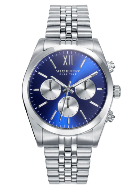 Reloj Viceroy hombre acero multifunción con esfera azul 42423-33