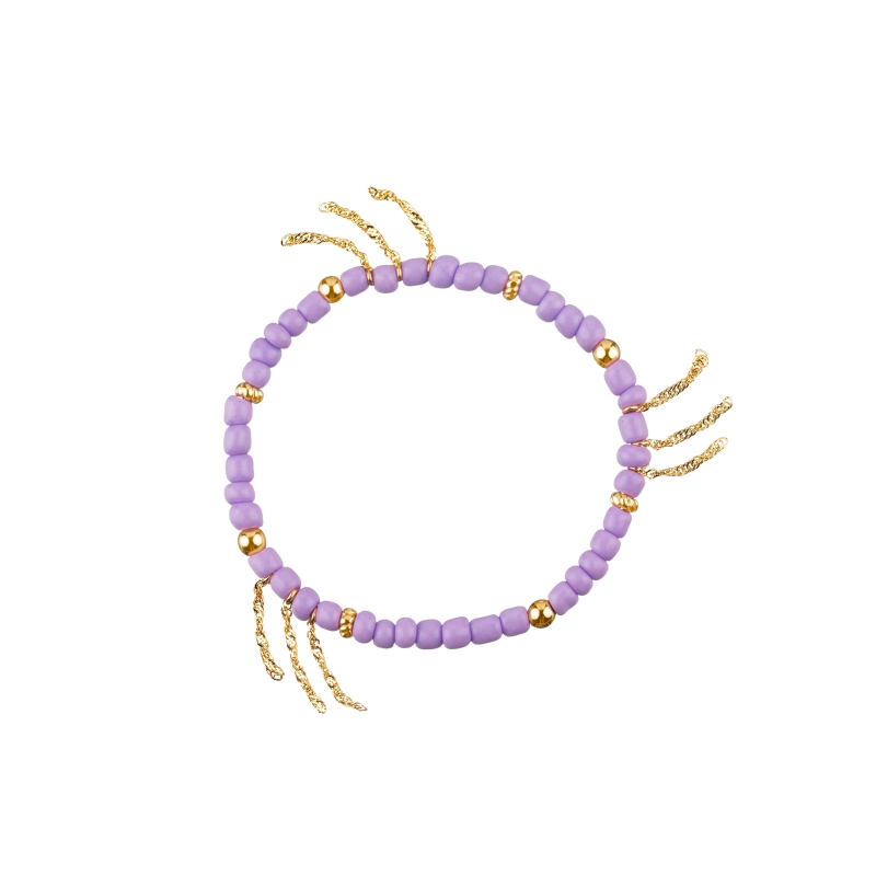 Pulsera Agatha Rodeo perlas morado 2480282-405-TU