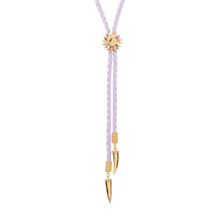 Collar Agatha piel trenzadas cuernos 2680186-405-TU