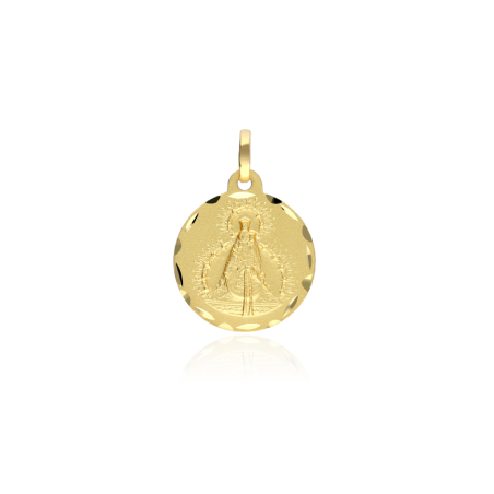MEDALLA VIRGEN DE LA CABEZA ORO 18K 16MM (TODO OK. ACTIVAR!!!!)
