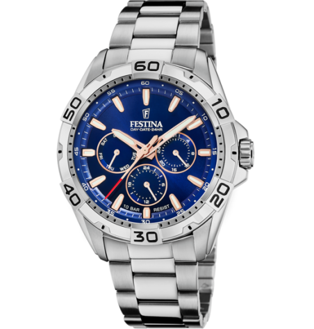 Reloj Festina acero esfera azul hombre F20623/2