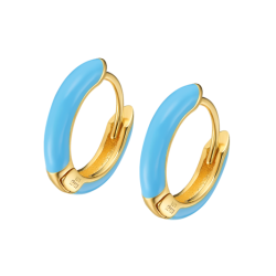 Pendientes Lotus plata esmalte azul mujer LP3500-4/2