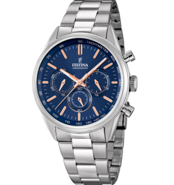 Reloj Festina hombre acero esfera azul F16820/A