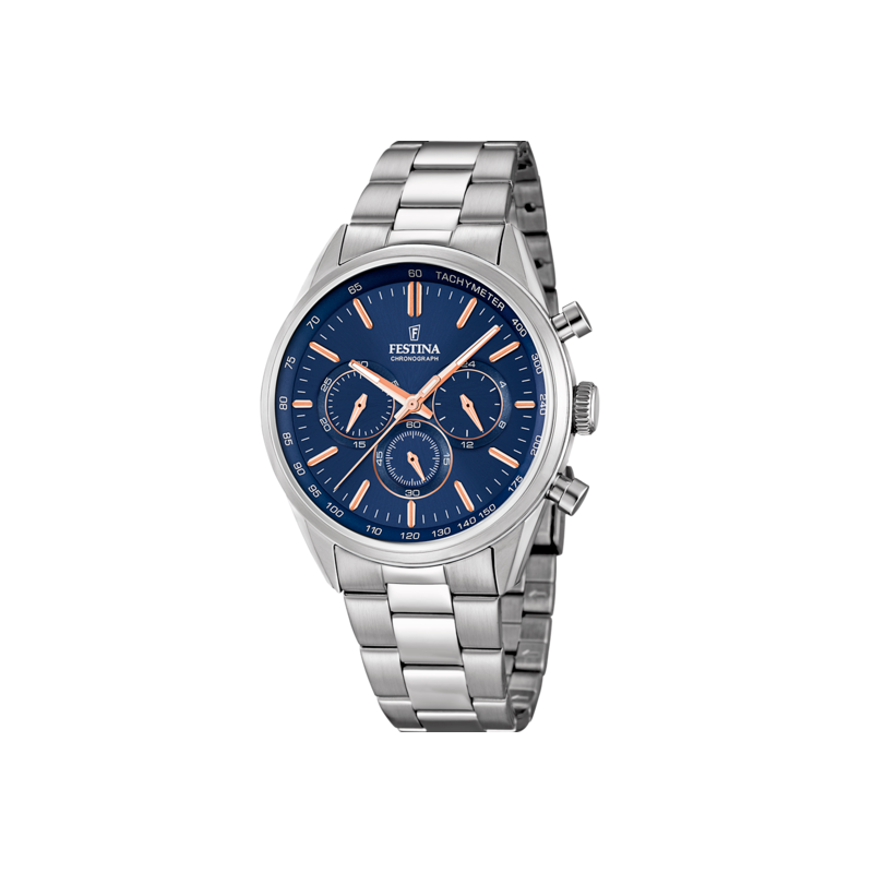 Reloj Festina hombre acero esfera azul F16820/A