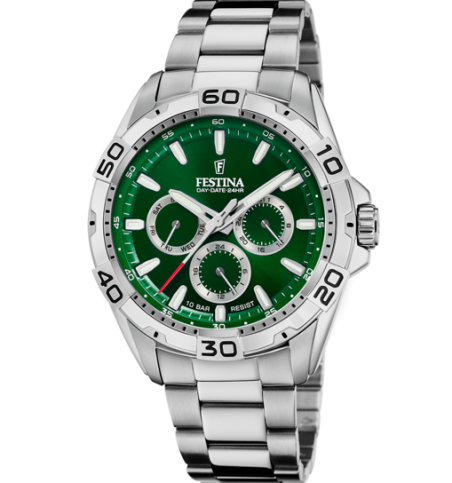 Reloj Festina acero hombre esfera verde F20623/3