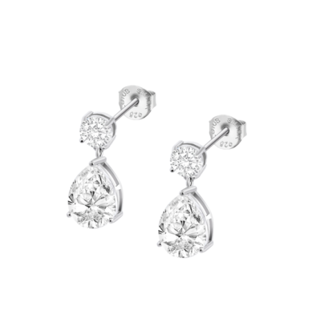 Pendientes Lotus plata circonitas mujer LP3615-4/1