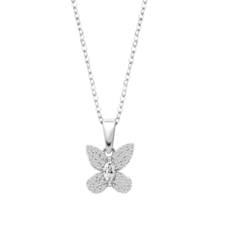 Collar Lotus plata mariposa mujer LP3603-1/1