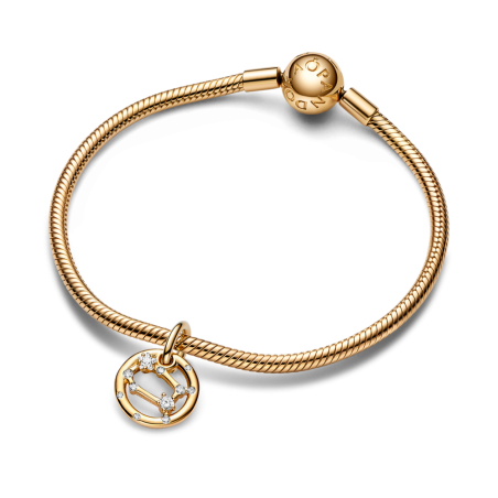 Charm Pandora Géminis baño oro 14k 762711C01