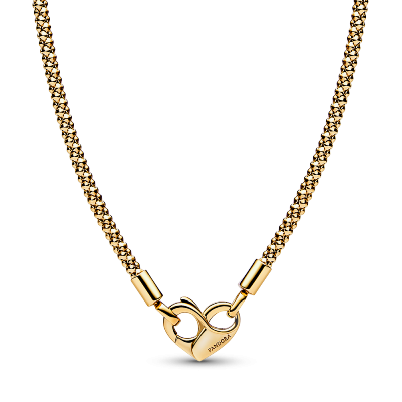 Collar Pandora baño oro 14k tachuelas 362451C00 Collar Pandora baño oro 14k tachuelas 362451C00