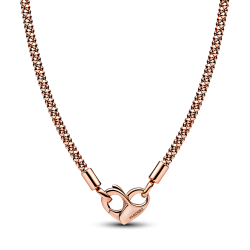 Collar Pandora baño oro rosa 14k tachuelas 382451C00