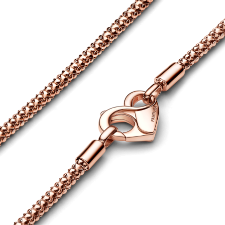 Collar Pandora baño oro rosa 14k tachuelas 382451C00