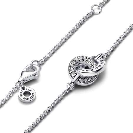 Collar Pandora plata de ley Pavé Entrelazado 392736C01