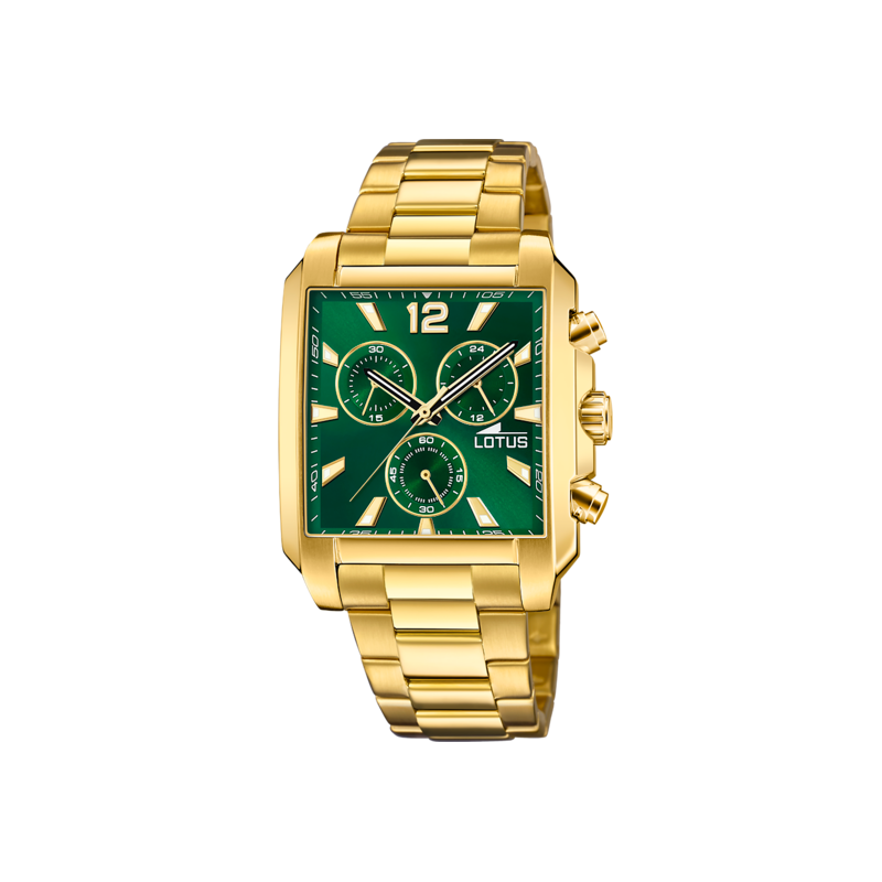 Reloj Lotus acero dorado esfera verde hombre 18853 3 Joyer as S nchez