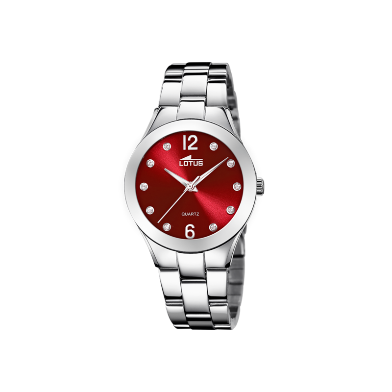 Reloj Lotus acero mujer esfera roja 18884/6